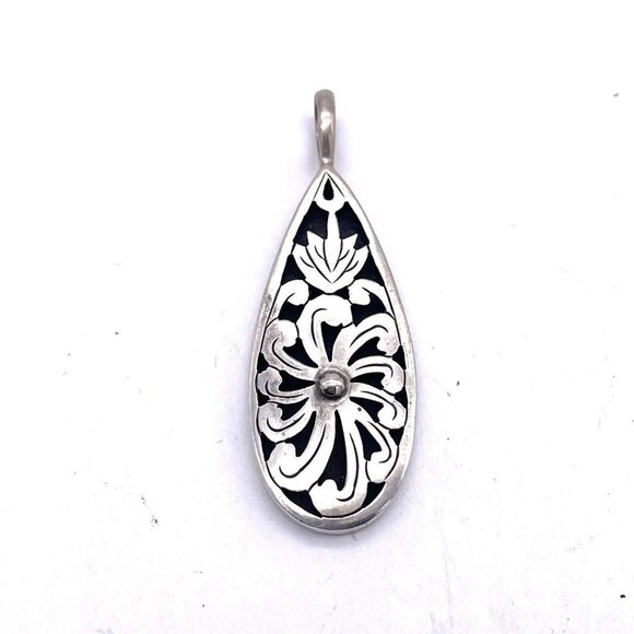 JCD Jewelry - JCD 925 Sterling Silver Filigree Drop Pendant